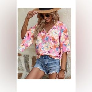 Shein Floral 3/4 Sleeve